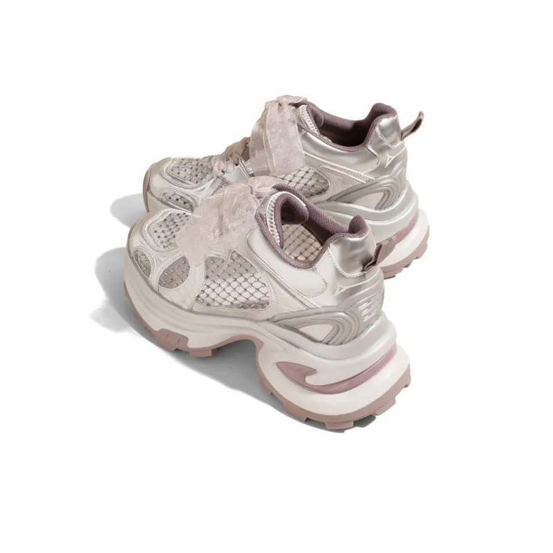KODI Anti Slip And Wear Resistant Height Increasing Mid Top Chunky Sneakers Women's-13