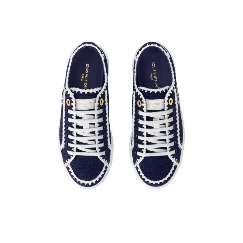 LOUIS VUITTON Lagoon Low Top Skateboard Shoes Women's Blue-3