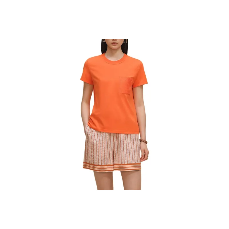 HERMES SS25 T Shirt Women's Orange-0