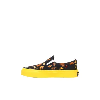 NATIONAL GEOGRAPHIC x Vans Slip on Low Top Kids' Skateboarding Shoes Black Children Aged 3 7 Years Old