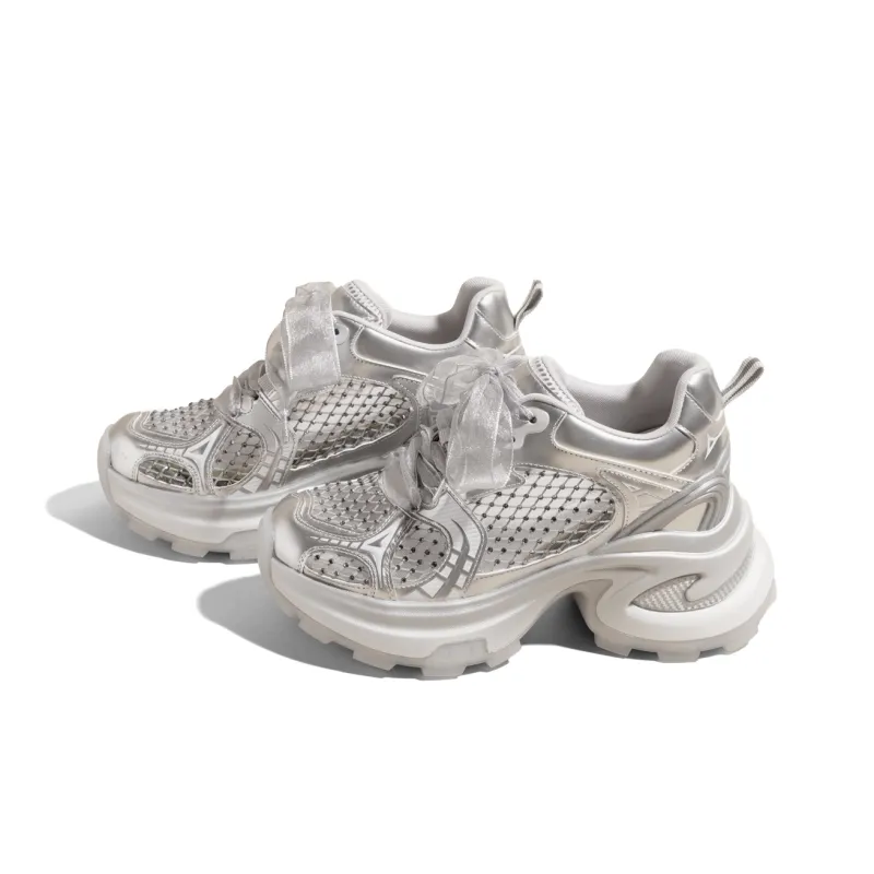 KODI Anti Slip And Wear Resistant Height Increasing Mid Top Chunky Sneakers Women's-6