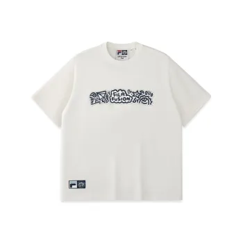 FILA FUSION x MR.DOODLE T Shirt Unisex Cloud White