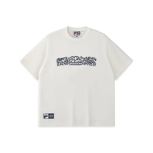 FILA FUSION x MR.DOODLE T Shirt Unisex Cloud White