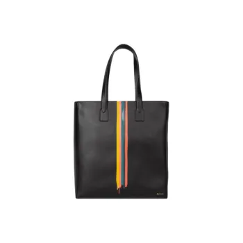 Paul Smith Leather Tote Bag Shopping Bag Handbag Men's Black