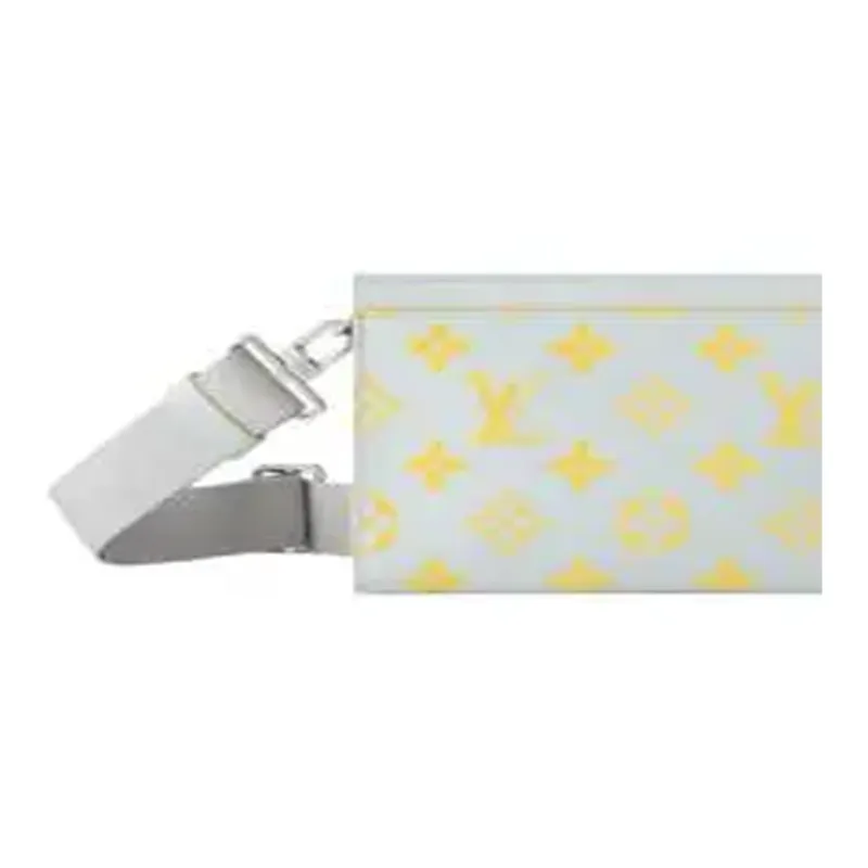 LOUIS VUITTON Gaston Canvas Bag Wallet, Crossbody Bag, Shoulder Bag Men's Gray & Yellow-5