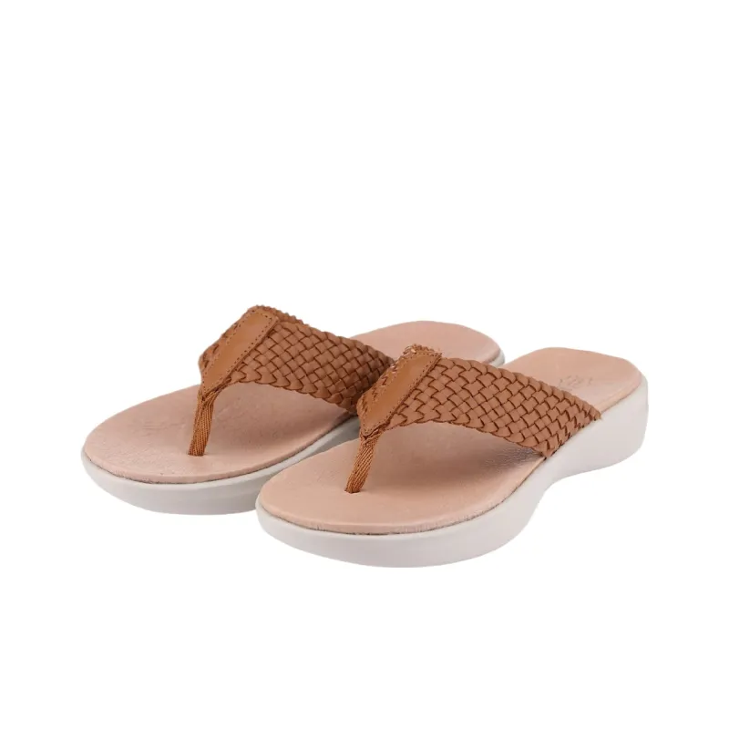 Skechers Quiet Flip Flops Women's Brown-2
