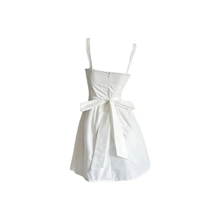 SISC Slip Dresses Women's White-1