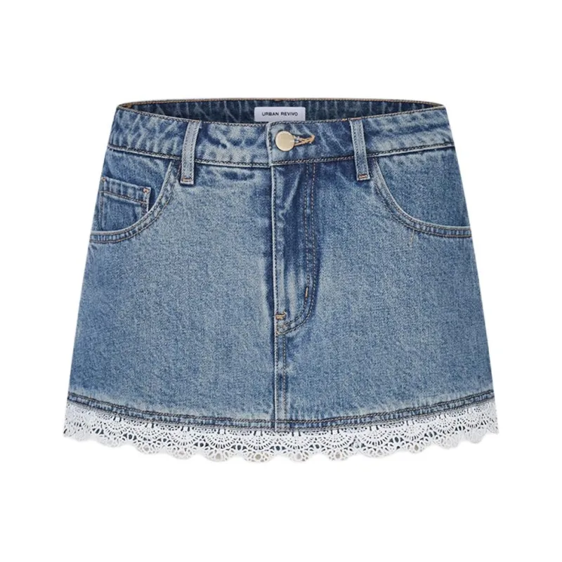 URBAN REVIVO Denim Shorts Women's-0