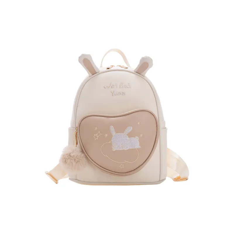 BUBM PU Backpack Regular Women's Pink/Khaki-6