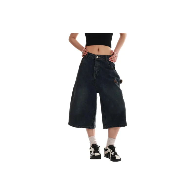 NEVER RULE Denim Shorts Unisex-5