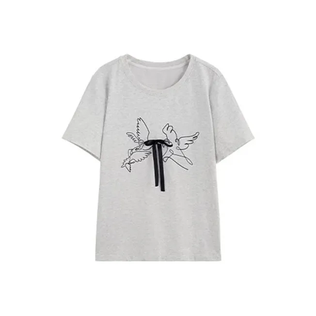 HDFULERN T Shirts Women's Gray-0
