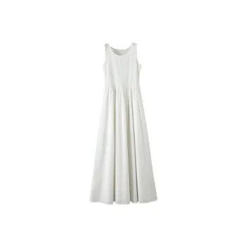 Late White Sleeveless Dress Women's
