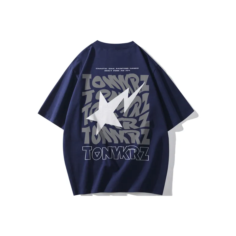 TONYKRZ T Shirts Unisex Navy Blue-1