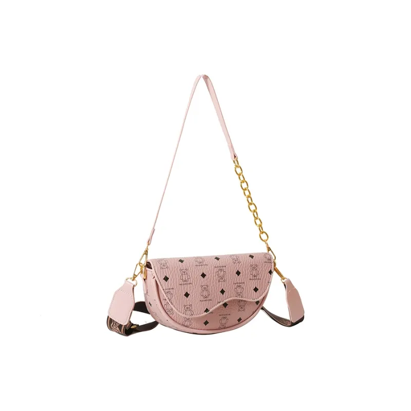 Kewuku PU Saddle Bag, Shoulder Bag, Crossbody Bag Unisex Multicolor-12