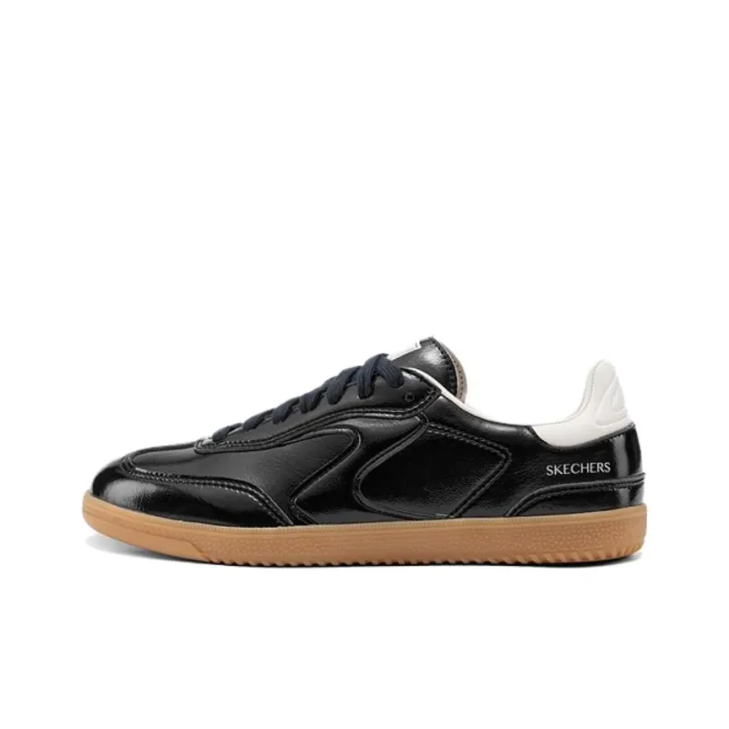 Skechers Anti Slip Wear Resistant Low Top Skateboard Shoes Women's Black-0