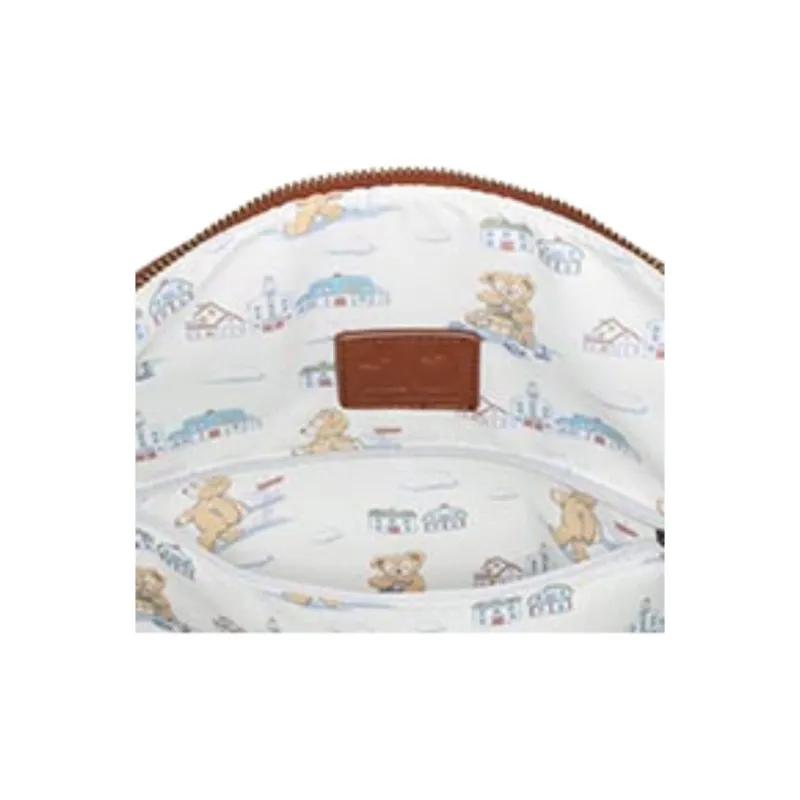 Disney Leather Boston Bag Travel Bag Unisex Brown-3