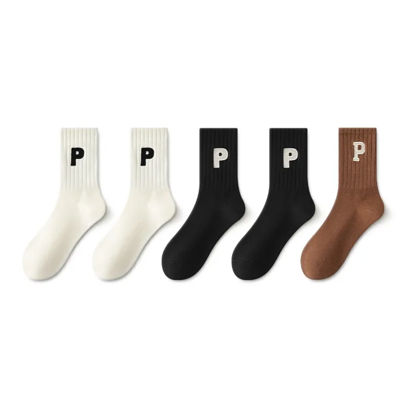 LUOLIAN Mid Calf Socks Women's 5 Pack-0