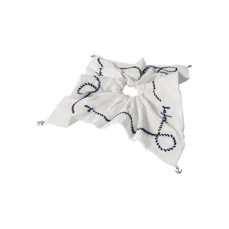 HEFANG Hair Accessories Linen Hair Tie Women's-2