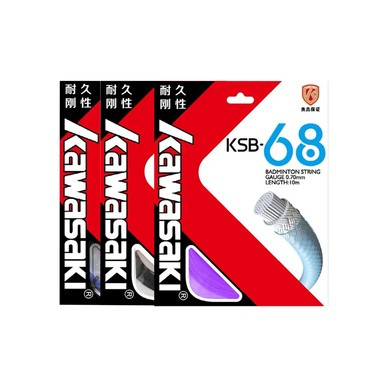 Kawasaki Super Pound Series Stretch Type Badminton Racket Strings Training/Competition Unisex 0.7mm*10m-16