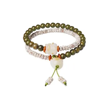 ZUIWENGLANGYASHANWENCHUANG Green Sandalwood Bracelets Unisex