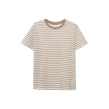 CHARM PICK T Shirts Women's Coffee Stripes