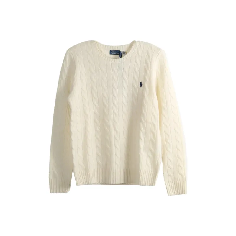 Polo Ralph Lauren Wool Cashmere Crew Knit Andover Cream-0