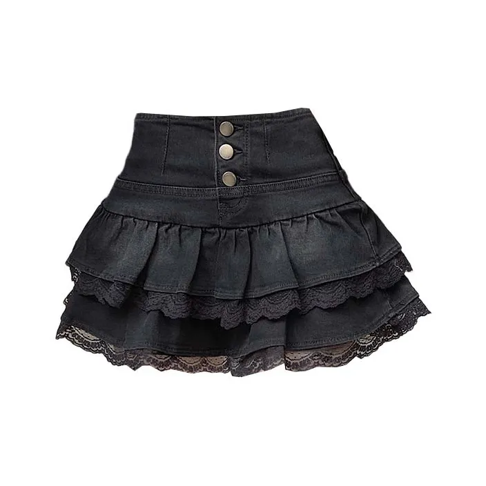 MISS VIGOR Denim Short Skirts Women's-5
