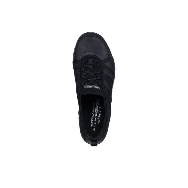Skechers Breathe Easy Low Top Casual Shoes Women's Black-5