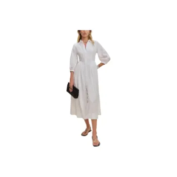 REFORMATION Tara Linen Dress Long Sleeved Dress Women's