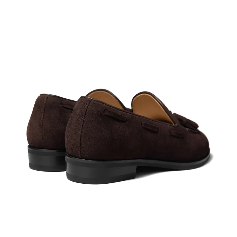 THOM WILLS Fashionable, Versatile, Casual, Comfortable Slip on Loafers Women's Dark Coffee-3