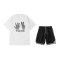 2 Pack (White Top+Black Shorts)
