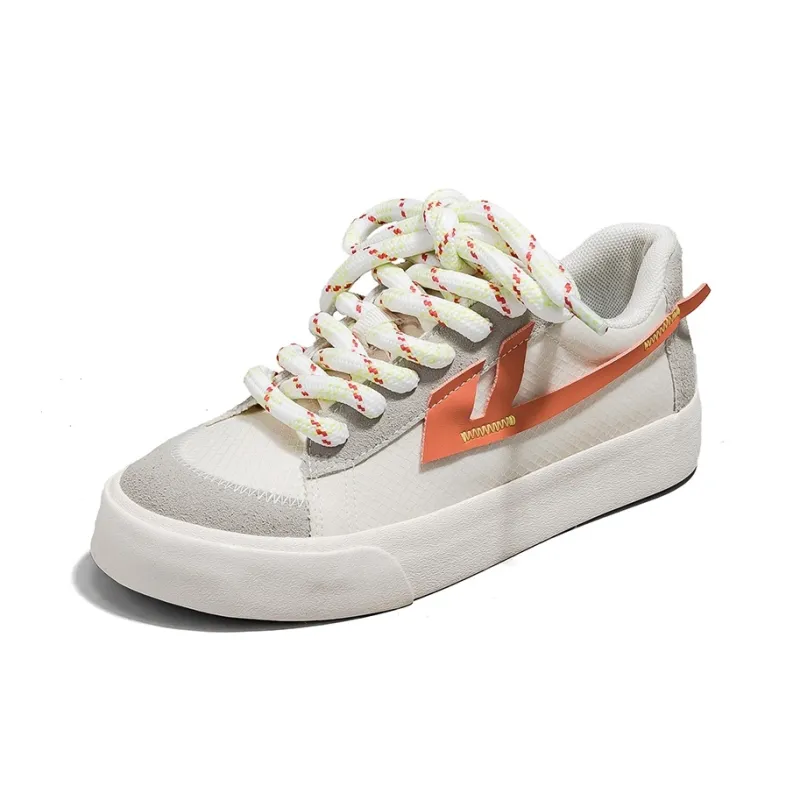 Warrior Low Top Canvas Shoes Women's Beige/Gray/Orange-2