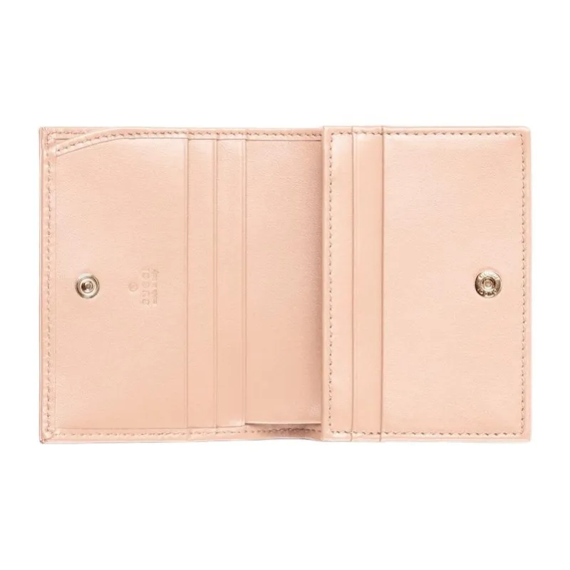 GUCCI Leather Wallet Mini Women's Light Pink-3