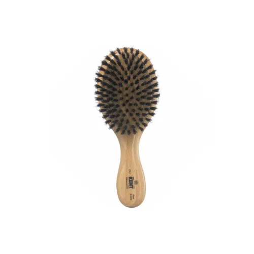 Kent Men's Beech Wood Pure Black Suede Oval Brush Straightening Prosperity #OG1/OG3