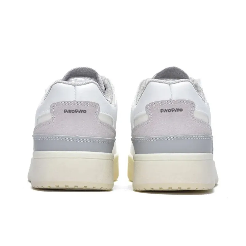 PIYOPIYO Low Top Skateboard Shoes Women's White Gray-6