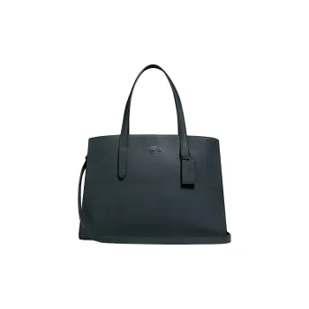 COACH Charlie Cow Leather Tote Bag Shopping Bag Shoulder Bag Crossbody Bag Handbag Large Size Women's Pine Green