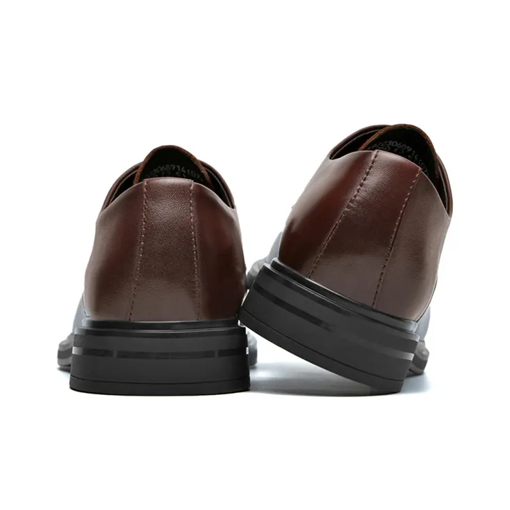 SEPTWOLVES Dress Shoes Men Low Top Black/Brown-9