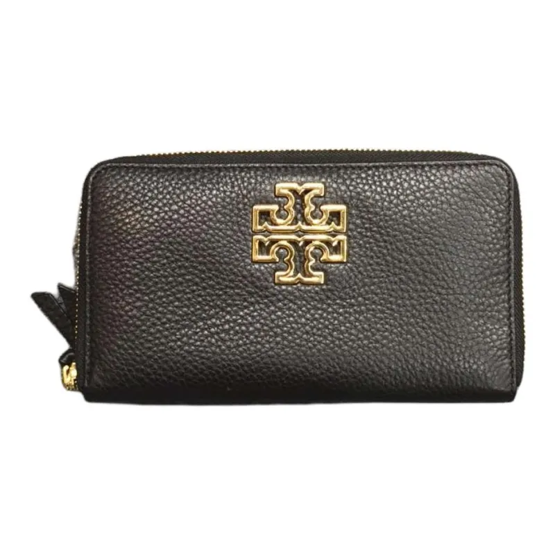 TORY BURCH Cow Leather Wallet Trumpets Women's Black-0