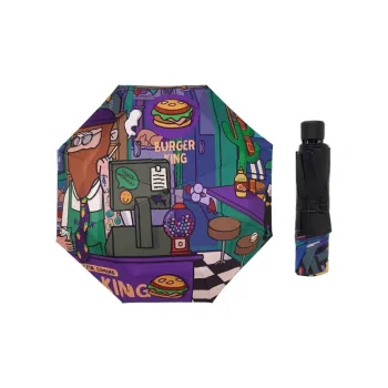 FY Hamburger Store Portable Folding Umbrella