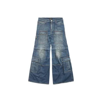 Balenciaga Jeans Loose Fit Women's Dark Blue