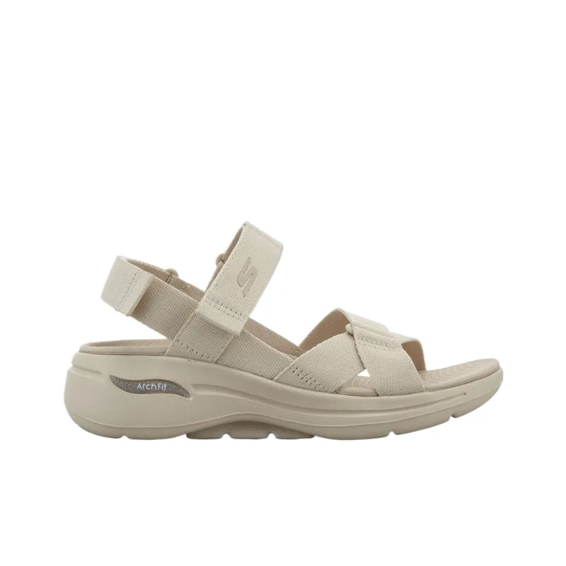 Skechers Go Walk Arch Fit One Strap Sandals Women's Brown-1