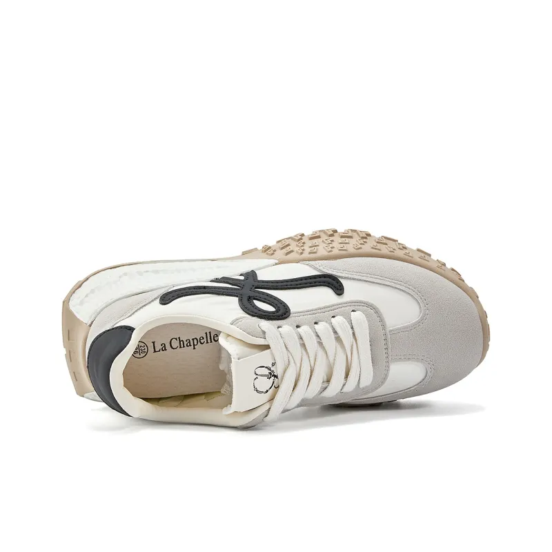 La Chapelle Wear resistant, Lightweight, Breathable, And Non slip. Low Top Casual Shoes Women's Beige Gray Black-2