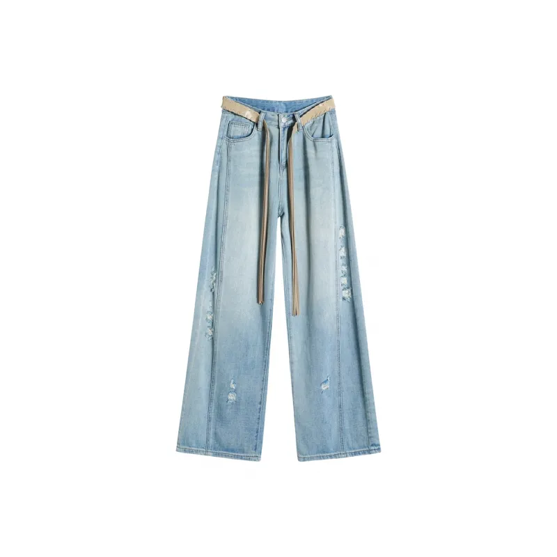 SNOOPY Jeans Women's Light Blue-0