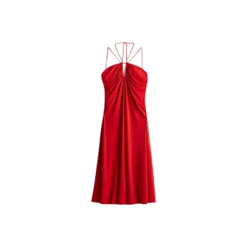 H&M Slip Dresses Women's Red