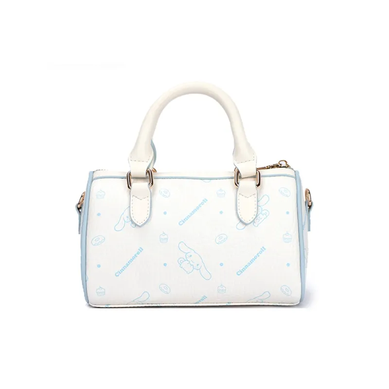 MESUCA Synthetic Leather Boston Bag, Shoulder Bag, Crossbody Bag, Handbag Women's Cinnamoroll Blue White-3