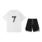 2 Pack (White Top+Black Shorts)