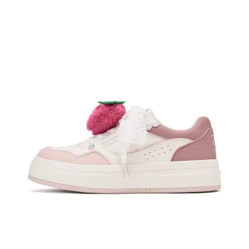 Hotwind Toy Story Series Anti Slip Wear Resistant Low Top Skateboard Shoes Women's Beige Pink
