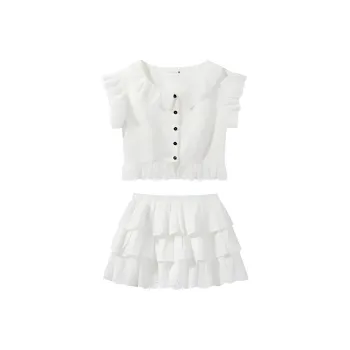 TIBINB Two Piece Skirt Sets Women's