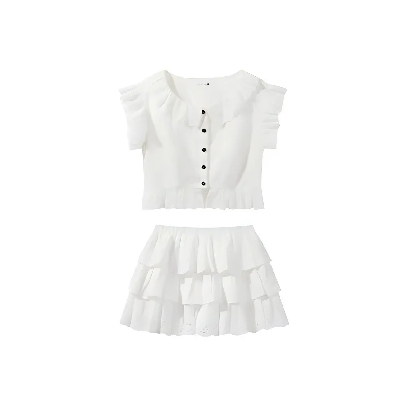 TIBINB Two Piece Skirt Sets Women's-0