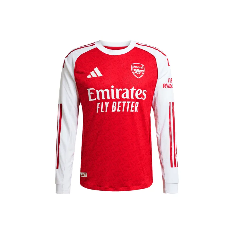 Adidas Free Shipping With AdiClub Arsenal 25/26 Long Sleeve Home Authentic Jersey-0